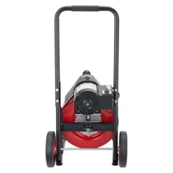 VEVOR Drain Cleaner Machine 100 FT x 3/8 Inch, Auto Feed Sewer Snake Auger on Wheels, Portable Drain Cleaning Machine with 4 Cutters & Air-activated Foot Switch for 2
