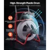 VEVOR Drain Cleaner Machine 75 FT x 1/2 Inch, Auto Feed Sewer Snake Drain Auger on Wheels, Portable Drain Cleaning Machine with 8 Cutters & Air-Activated Foot Switch for 2" to 6" Pipes