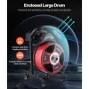 VEVOR Drain Cleaner Machine 50 FT x 1/2 Inch, Manual Feed Sewer Snake Auger on Wheels - with 4 Cutters & Air-activated Foot Switch for 2" to 6" Pipes