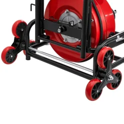 VEVOR Drain Cleaner Machine 100 FT x 1/2 Inch, Auto Feed Sewer Snake Auger, Portable Drain Cleaning Machine with Climbing Wheels, Adjustable Drum, 8 Cutters & Foot Switch for 2