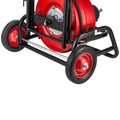 VEVOR Drain Cleaner Machine 100 FT x 1/2 Inch, Auto Feed Sewer Snake Auger, Portable Drain Cleaning Machine with Climbing Wheels, Adjustable Drum, 8 Cutters & Foot Switch for 2