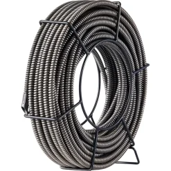 VEVOR Drain Cleaning Cable 75 Feet x 1/2 Inch Solid Core Cable Sewer Cable Drain Auger Cable Cleaner Snake Clog Pipe Drain Cleaning Cable Sewer Drain Auger Snake Pipe