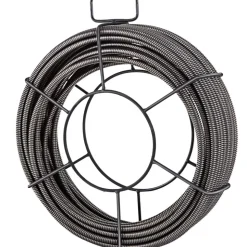 VEVOR Drain Cleaning Cable 50 Feet x 1/2 Inch Solid Core Cable Sewer Cable Drain Auger Cable Cleaner Snake Clog Pipe Drain Cleaning Cable Sewer Drain Auger Snake Pipe