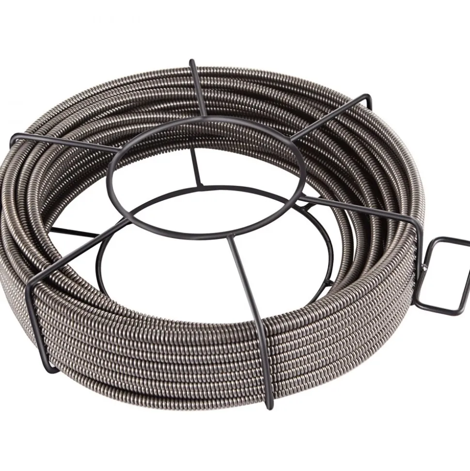 VEVOR Drain Cleaning Cable 50 Feet x 1/2 Inch Solid Core Cable Sewer Cable Drain Auger Cable Cleaner Snake Clog Pipe Drain Cleaning Cable Sewer Drain Auger Snake Pipe