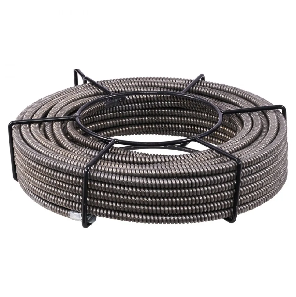 VEVOR Drain Cleaning Cable 100 Feet x 1/2 Inch Solid Core Cable Sewer Cable Drain Auger Cable Cleaner Snake Clog Pipe Drain Cleaning Cable Sewer Drain Auger Snake Pipe