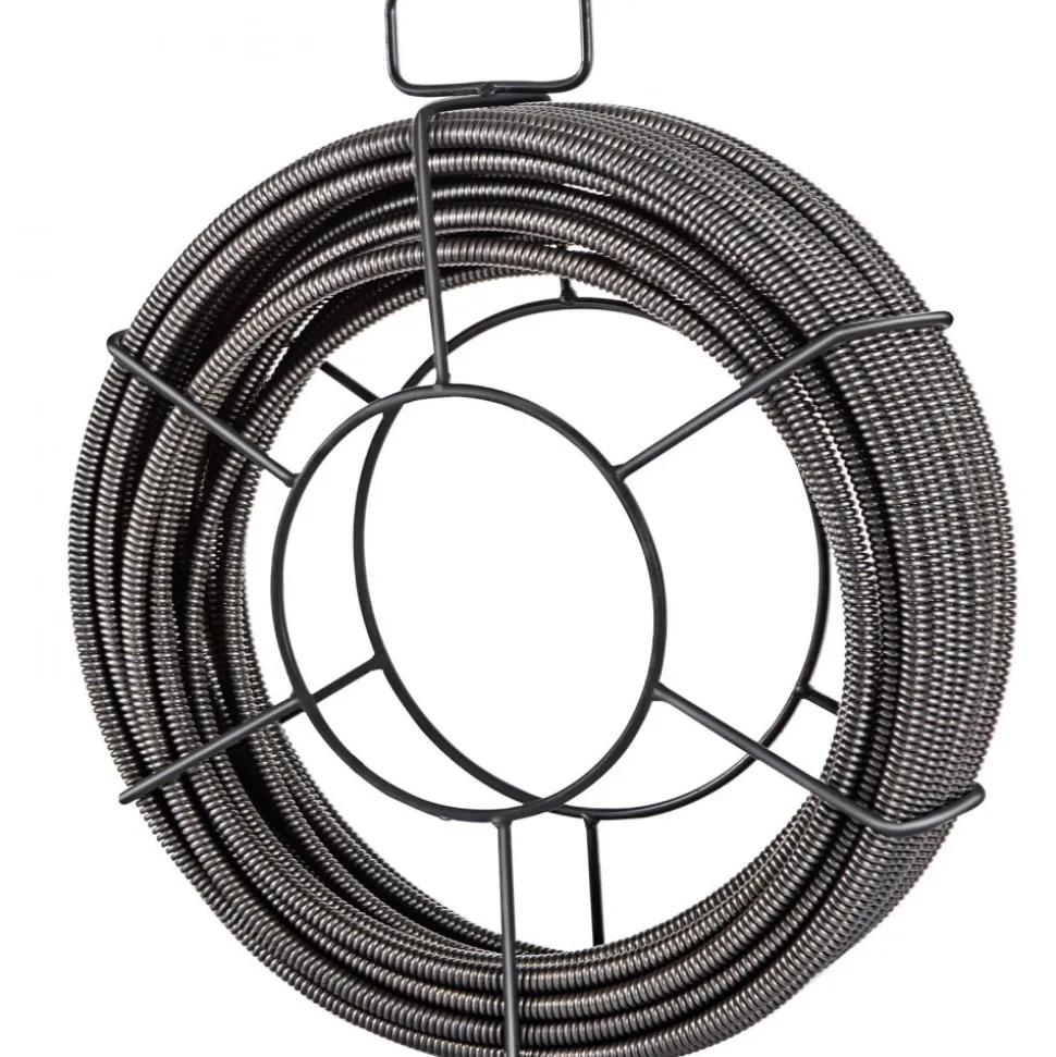 VEVOR Drain Cleaning Cable 75 Feet x 3/8 Inch Solid Core Cable Sewer Cable Drain Auger Cable Cleaner Snake Clog Pipe Drain Cleaning Cable Sewer Drain Auger Snake Pipe