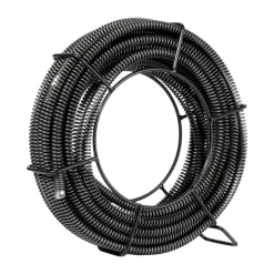VEVOR Drain Cleaning Cable 66 FT x 5/8 Inch, Professional Sectional Drain Cleaner Cable with 7 Cutters for 0.8" to 3.9" Pipes, Hollow Core Sewer Drain Auger Cable for Sink, Floor Drain, Toilet