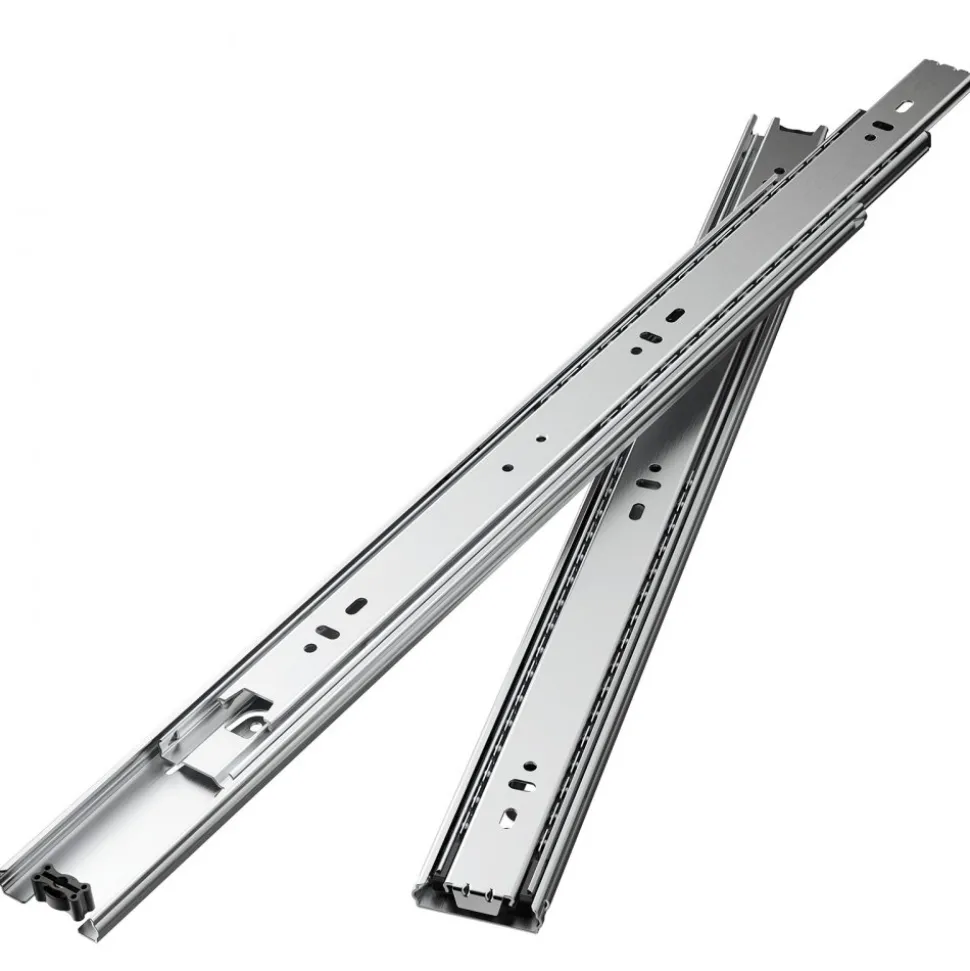 VEVOR Drawer Slides, 18 inch, 10 Pairs Full Extension Ball Bearing Cabinet Rails, 100 LB Load Capacity Heavy Duty Side Mount Dresser Drawer Slides, Drawer Track Runners for Kitchen DIY Replacement