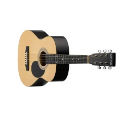 VEVOR Dreadnought Acoustic Guitar, 36 in, 6-String Natural Solid Top Guitar, Portable Bundle with Gig Bag, Tuner, Strap, Steel Strings, Picks, Capo, Rosewood Fingerboard, for Beginner Teen Small Hands