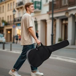 VEVOR Dreadnought Acoustic Guitar, 41 in, 6-String Black Solid Spruce Top Guitar, Beginner Bundle with Gig Bag, Tuner, Strap, Steel Strings, Picks, Capo, Rosewood Fingerboard, for Adult Taller Player