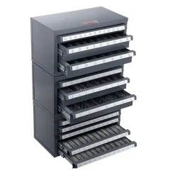 VEVOR Drill Bit Dispenser Cabinet, 3 Pieces Three-Drawer for 1/16