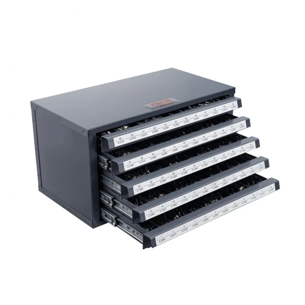 VEVOR Drill Bit Dispenser Cabinet, Five-Drawer Drill Bit Organizer Cabinet for #1 to #60 Steel Drill Dispenser Organizer Cabinet with Labels, Stackable Drill Dispenser for Drill Bit Storage