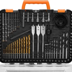 VEVOR Drill Bit Set, 100 Pieces Drill and Driver Bit Set, Screwdriver Bit Set Suitable for Wood Metal Cement Drilling and Screw Driving, Drill Bit Sets Combo Kit Assorted in Organized Carrying Case