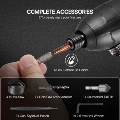 VEVOR Drill Bit Set, 100 Pieces Drill and Driver Bit Set, Screwdriver Bit Set Suitable for Wood Metal Cement Drilling and Screw Driving, Drill Bit Sets Combo Kit Assorted in Organized Carrying Case