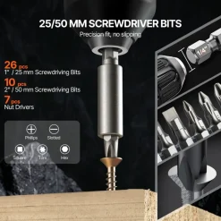 VEVOR Drill Bit Set, 318 Pieces Drill and Driver Bit Set, Screwdriver Bit Set Suitable for Wood Metal Cement Drilling and Screw Driving, Drill Bit Sets Combo Kit Assorted in Organized Carrying Case