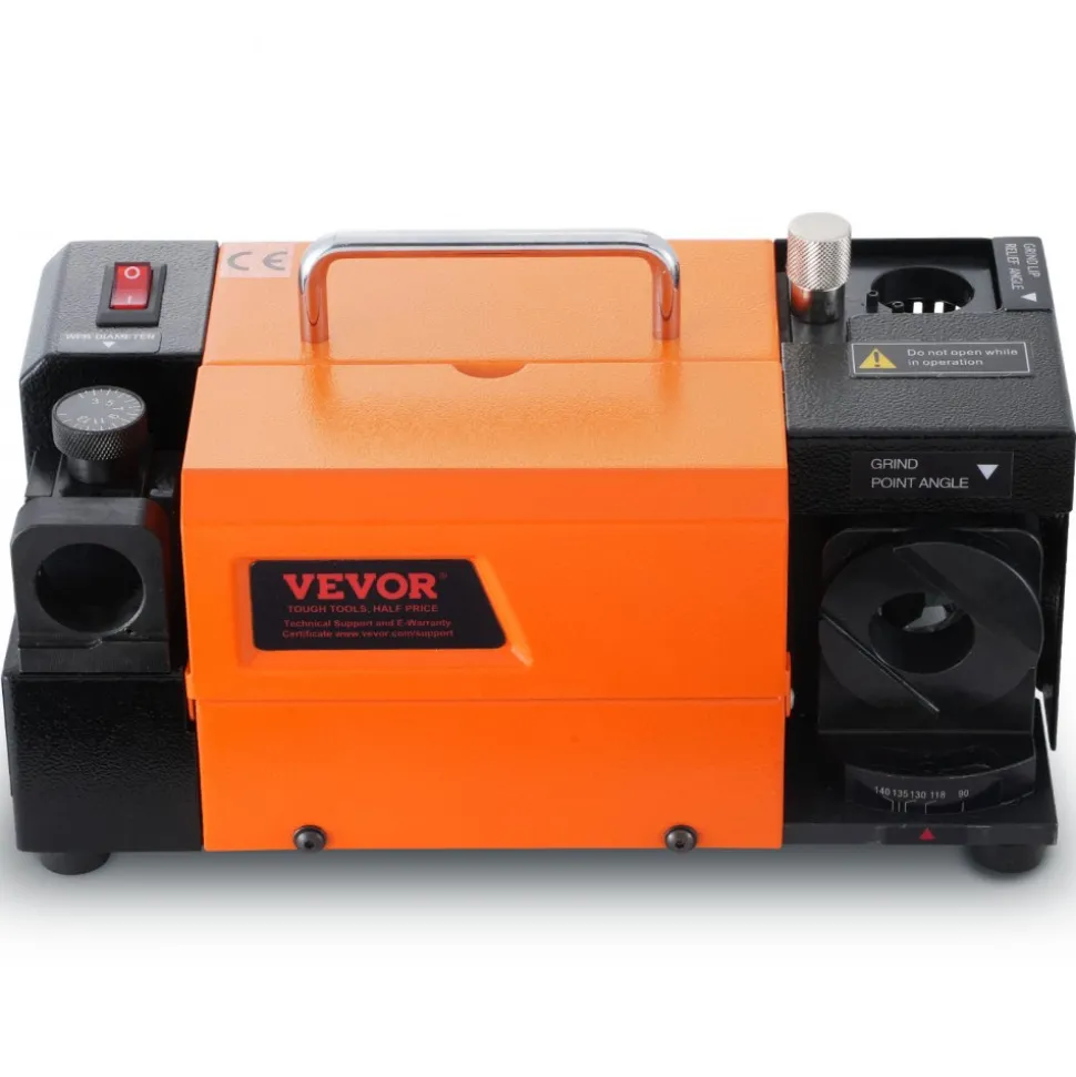 VEVOR Drill Bits Sharpener, MR-13A End Mill Grinder Sharpener 3-13mm, 95° to 135° Point Angle Adjustable Drill Bit Re-Sharpener, Portable Bits Sharpening Machine with 11 Collets, CBN Wheel for HSS