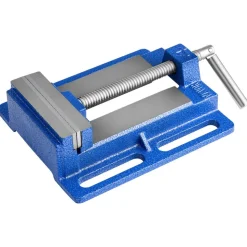 VEVOR Drill Press Vise, 4 Inch Jaw Width, Portable Bench Vise, Slotted Base for Easy Installation, Durable Cast Iron Construction, Workbench Vice, for Woodworking, Metalworking, Drilling, and Cutting