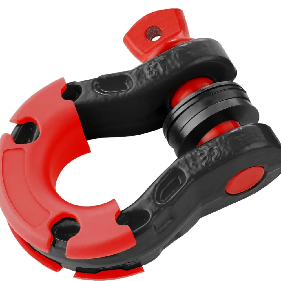 VEVOR 3/4" D-Ring Shackle, 2 Pack Alloy Steel Shackles 62832 lbs (28.5 Ton) Break Strength with 7/8" Screw Pin, Isolators & Washers, Heavy Duty Off Road Vehicle Recovery Shackle for Jeep Truck, Orange