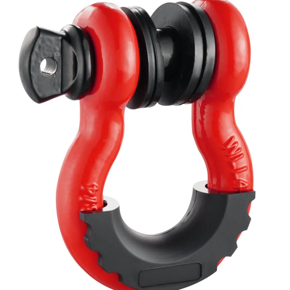 VEVOR 3/4" D-Ring Shackle, 2 Pack Alloy Steel Shackles 62832 lbs (28.5 Ton) Break Strength with 7/8" Screw Pin, Isolators & Washers, Heavy Duty Off Road Vehicle Recovery Shackle for Jeep Truck, Black