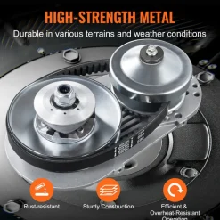 VEVOR Drive Clutch, 2-8HP Engine, 2000 RPM High-Strength Drive Clutch with Asymmetric Designed Wheels & Robust Rubber Belt, Sturdy & Durable Clutch with Full Accessories, Fit for Various Engines