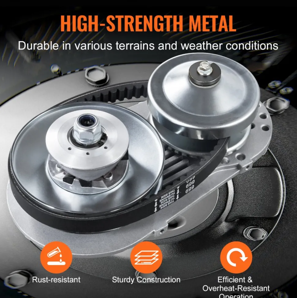VEVOR Drive Clutch, 2-8HP Engine, 2000 RPM High-Strength Drive Clutch with Asymmetric Designed Wheels & Robust Rubber Belt, Sturdy & Durable Clutch with Full Accessories, Fit for Various Engines