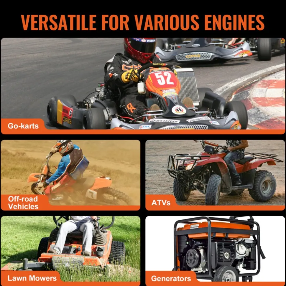 VEVOR Drive Clutch, 2-8HP Engine, 2000 RPM High-Strength Drive Clutch with Asymmetric Designed Wheels & Robust Rubber Belt, Sturdy & Durable Clutch with Full Accessories, Fit for Various Engines