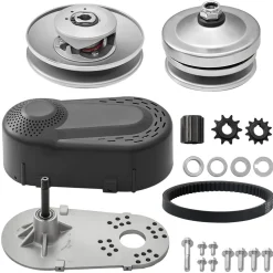 VEVOR Drive Clutch, 2-8HP Engine, 2000 RPM High-Strength Drive Clutch with Asymmetric Designed Wheels & Robust Rubber Belt, Sturdy & Durable Clutch with Full Accessories, Fit for Various Engines
