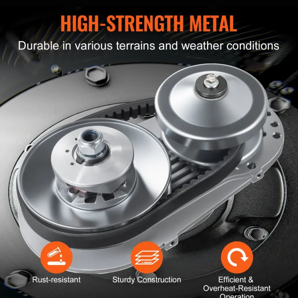 VEVOR Drive Clutch, 2-8HP Engine, 2000 RPM High-Strength Drive Clutch with Asymmetric Designed Wheels & Robust Rubber Belt, Sturdy & Durable Clutch with Full Accessories, Fit for Various Engines