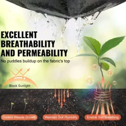 VEVOR Driveway Fabric, 15x20FT Non Woven Geotextile Fabric for Landscaping, Heavy Duty Garden Weed Barrier Fabric, 4OZ Landscape Fabric, French Drains Drainage Fabric, Ground Cover Weed Control Fabric
