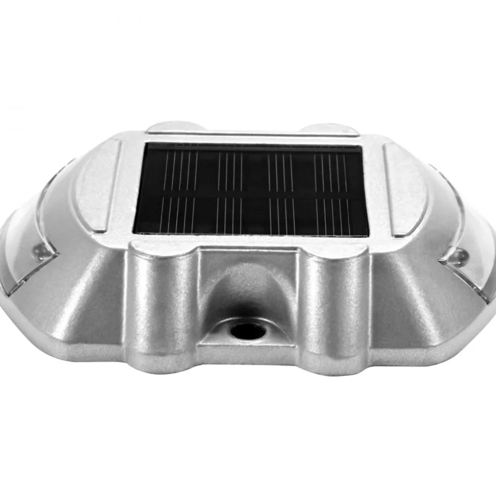 VEVOR Driveway Lights 24-Pack Solar Driveway Lights Bright White with Screw Solar Deck Lights Outdoor Waterproof Wireless Dock Lights 6 LEDs for Path Warning Garden Walkway Sidewalk Steps