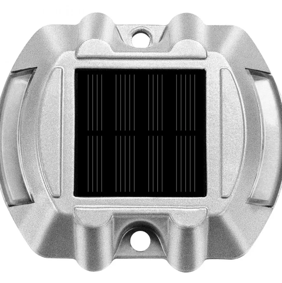VEVOR Driveway Lights 24-Pack Solar Driveway Lights Bright White with Screw Solar Deck Lights Outdoor Waterproof Wireless Dock Lights 6 LEDs for Path Warning Garden Walkway Sidewalk Steps