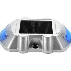 VEVOR Driveway Lights 16-Pack, Solar Driveway Lights with Switch Button, Solar Deck Lights Waterproof, Wireless Dock Lights 6 LEDs for Path Warning Garden Walkway Sidewalk Steps, LED Bright Blue