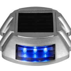 VEVOR Driveway Lights 16-Pack, Solar Driveway Lights with Switch Button, Solar Deck Lights Waterproof, Wireless Dock Lights 6 LEDs for Path Warning Garden Walkway Sidewalk Steps, LED Bright Blue