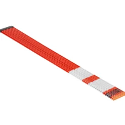 VEVOR Driveway Markers, 500Pcs 48 in Long 1/4 in Dia, Hi-Visibility Driveway Reflectors with 12 in Steel Drill Bits, Reflective Snow Sticks Fiberglass Pole for Parking Lots, Walkways, Snow Plowing