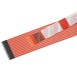VEVOR Driveway Markers, 100 PCS 48 inch, 0.31 inch Diameter, Orange Fiberglass Poles Snow Stakes with Reflective Tape, 12" Steel Drill Bit & Protection Gloves for Parking Lots, Walkways Easy Visibility