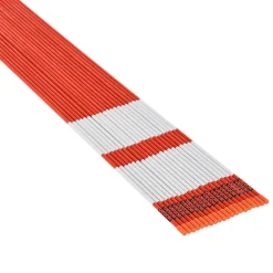 VEVOR Driveway Markers, 100 PCS 48 inch, 0.31 inch Diameter, Orange Fiberglass Poles Snow Stakes with Reflective Tape, 12