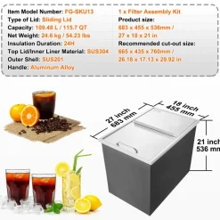 VEVOR Drop in Ice Chest, 20