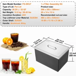 VEVOR Drop in Ice Chest, 20