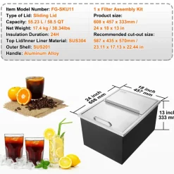 VEVOR Drop in Ice Chest, 24