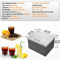 VEVOR Drop in Ice Chest, 20