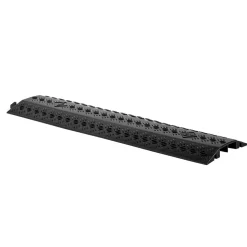 VEVOR Drop Over Cable Cover, 17,500 lbs/Axle Load Capacity, 2 Channel Heavy Duty Floor Cord Cover, Cable Hose Protector Ramp, for Indoor, High Walking Traffic Areas, Home, Office, Warehouse, 2 Pack