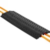 VEVOR Drop Over Cable Cover, 17,500 lbs/Axle Load Capacity, 2 Channel Heavy Duty Floor Cord Cover, Cable Hose Protector Ramp, for Indoor, High Walking Traffic Areas, Home, Office, Warehouse, 1 Pack