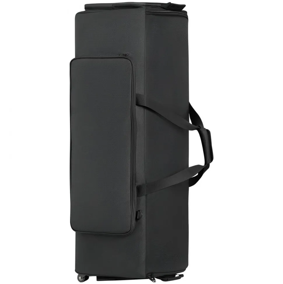 VEVOR Drum Hardware Bag with Wheels, 1680D, Drum Set Equipment Carry Bag, Carrying Case with Sturdy Handle, Durable Zipper, Smooth PVC Wheels, Multiple Pockets, for Hardware and Stand Accessory, Black