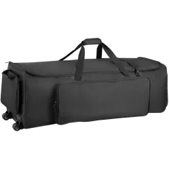 VEVOR Drum Hardware Bag with Wheels, 1680D, Drum Set Equipment Carry Bag, Carrying Case with Sturdy Handle, Durable Zipper, Smooth PVC Wheels, Multiple Pockets, for Hardware and Stand Accessory, Black