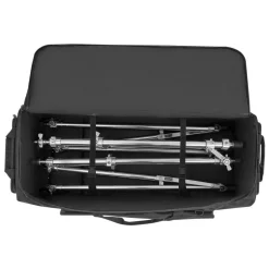 VEVOR Drum Hardware Bag with Wheels, 1680D, Drum Set Equipment Carry Bag, Carrying Case with Sturdy Handle, Durable Zipper, Smooth PVC Wheels, Multiple Pockets, for Hardware and Stand Accessory, Black