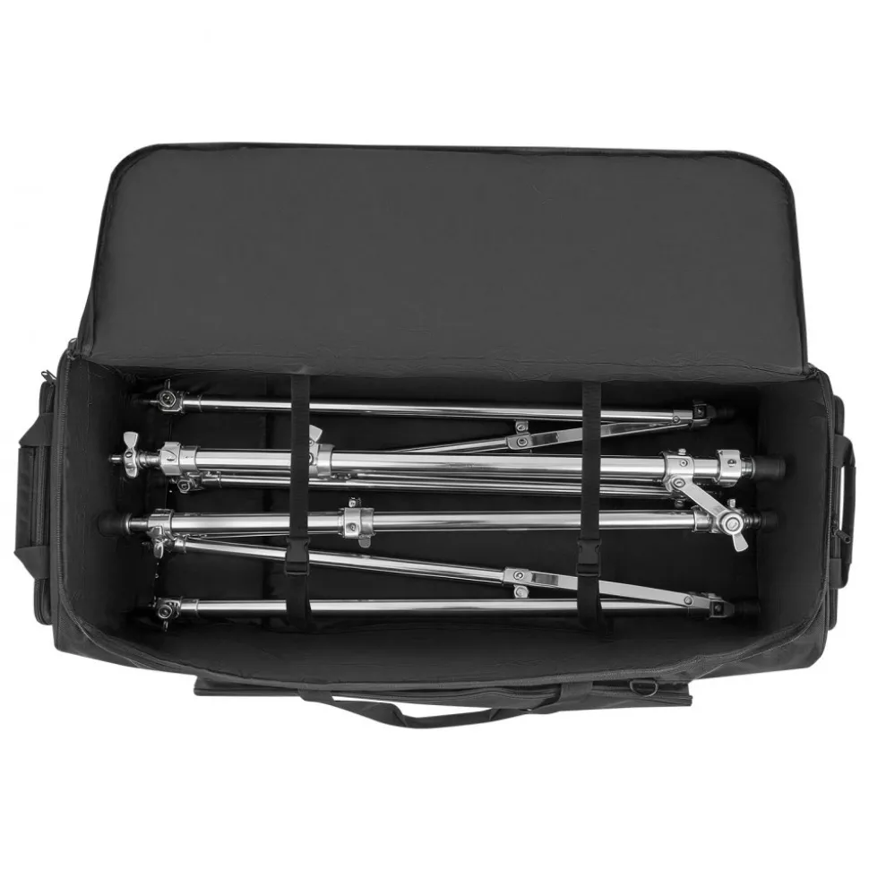 VEVOR Drum Hardware Bag with Wheels, 1680D, Drum Set Equipment Carry Bag, Carrying Case with Sturdy Handle, Durable Zipper, Smooth PVC Wheels, Multiple Pockets, for Hardware and Stand Accessory, Black