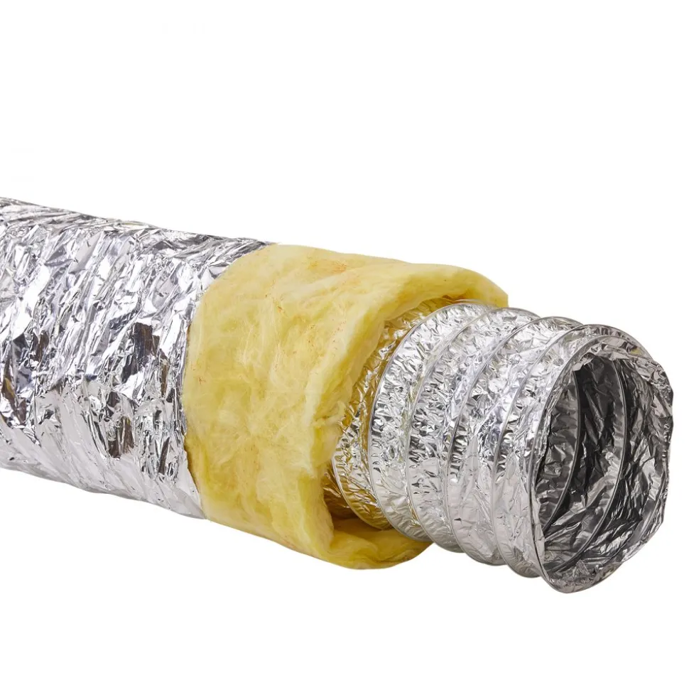 VEVOR Dryer Vent Hose, 6'' Insulated Flexible Duct 25FT Long with 2 Duct Clamps, Heavy-Duty Three Layer Protection for HVAC Heating Cooling Ventilation and Exhaust, R-4.2 Flame Resistance Value