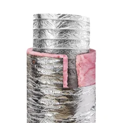 VEVOR Dryer Vent Hose, 6'' Insulated Flexible Duct 25FT Long with 2 Duct Clamps, Heavy-Duty Three Layer Protection for HVAC Heating Cooling Ventilation and Exhaust, R-6.0 Flame Resistance Value