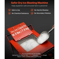 VEVOR Dry Ice Blasting Machine, 16.5LBS (7.5KG) Capacity Dry Ice Cleaning Machine with 4 Nozzles, Adjustable Pressure & Dry Ice Amount, Movable Blaster Cleaner for Auto Ship Aviation Chemical, 120V