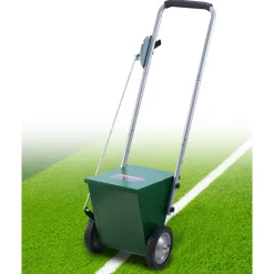 VEVOR Dry Line Marker, 2-Wheel, 2 or 4 in Lines, Field Dry Line Chalker, Adjustable Line Marker, with Rubber Adjustment Handle, 25 lbs Large Powder Capacity, for Baseball and Softball Infield, Green